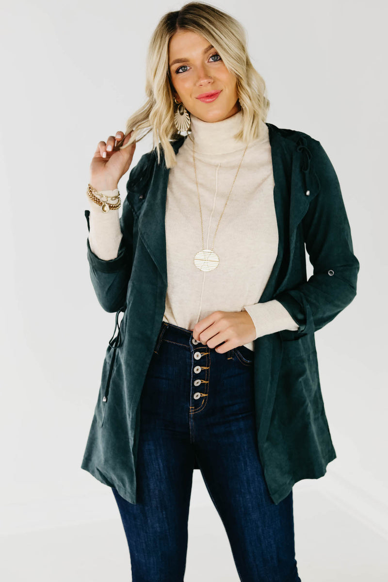 The McKenna Hooded Peach Skin Jacket