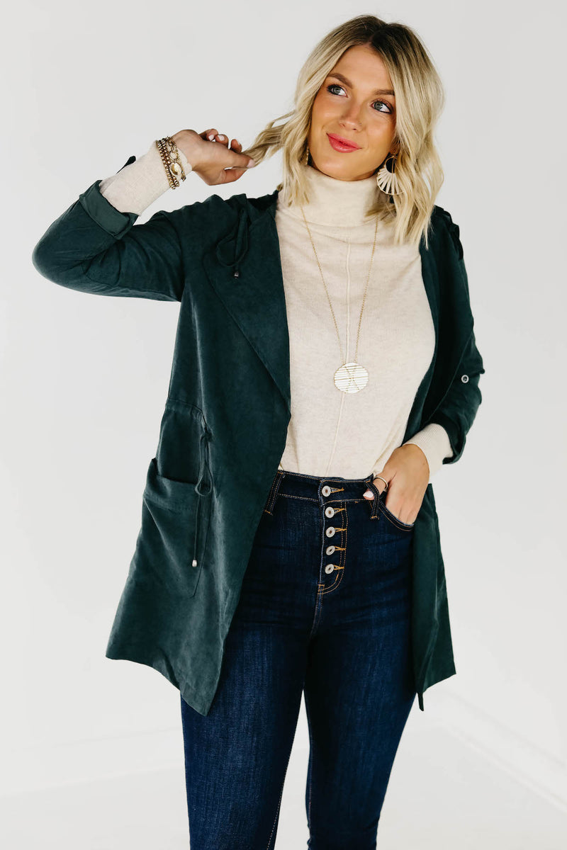 The McKenna Hooded Peach Skin Jacket