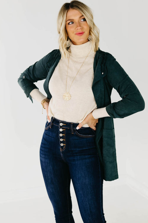 The McKenna Hooded Peach Skin Jacket