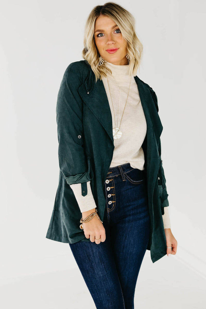The McKenna Hooded Peach Skin Jacket