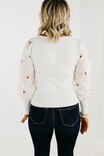 The Lizzy Floral Embroidered Lace Sweater - FINAL SALE