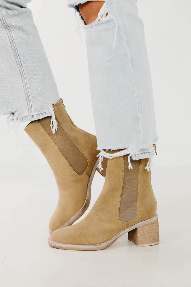 The Olivia Bootie | Khaki - FINAL SALE