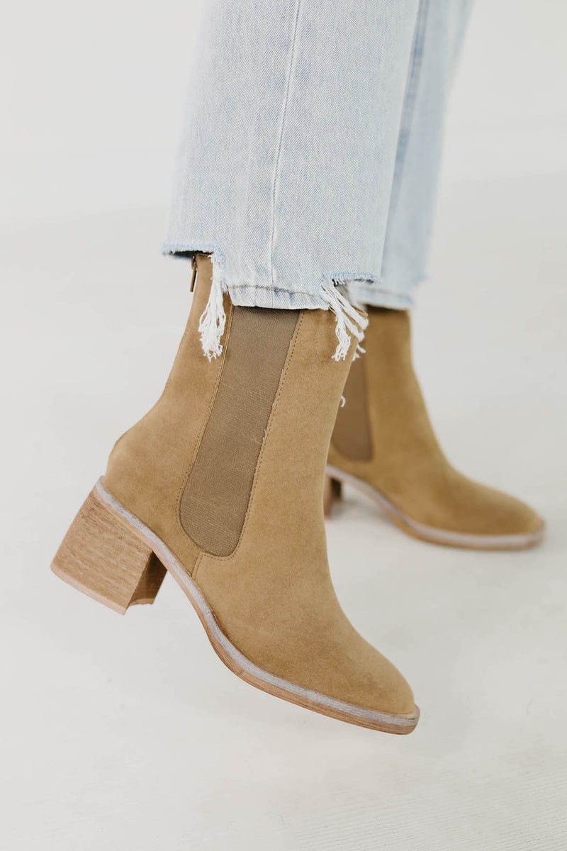 The Olivia Bootie | Khaki - FINAL SALE