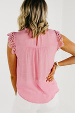 The Jayla Lace Yoke Woven Top - FINAL SALE