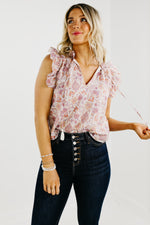 The Quinnley Smocked Tie Front Top - FINAL SALE