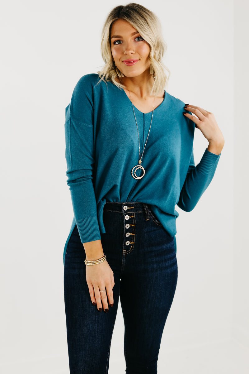 The Noah Ribbed Hem Seam Sweater