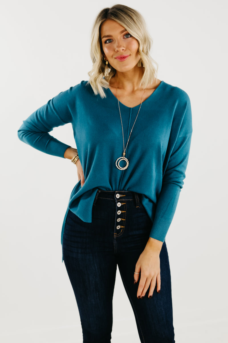 The Noah Ribbed Hem Seam Sweater