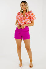 The Kamilah Abstract Floral Blouse - FINAL SALE