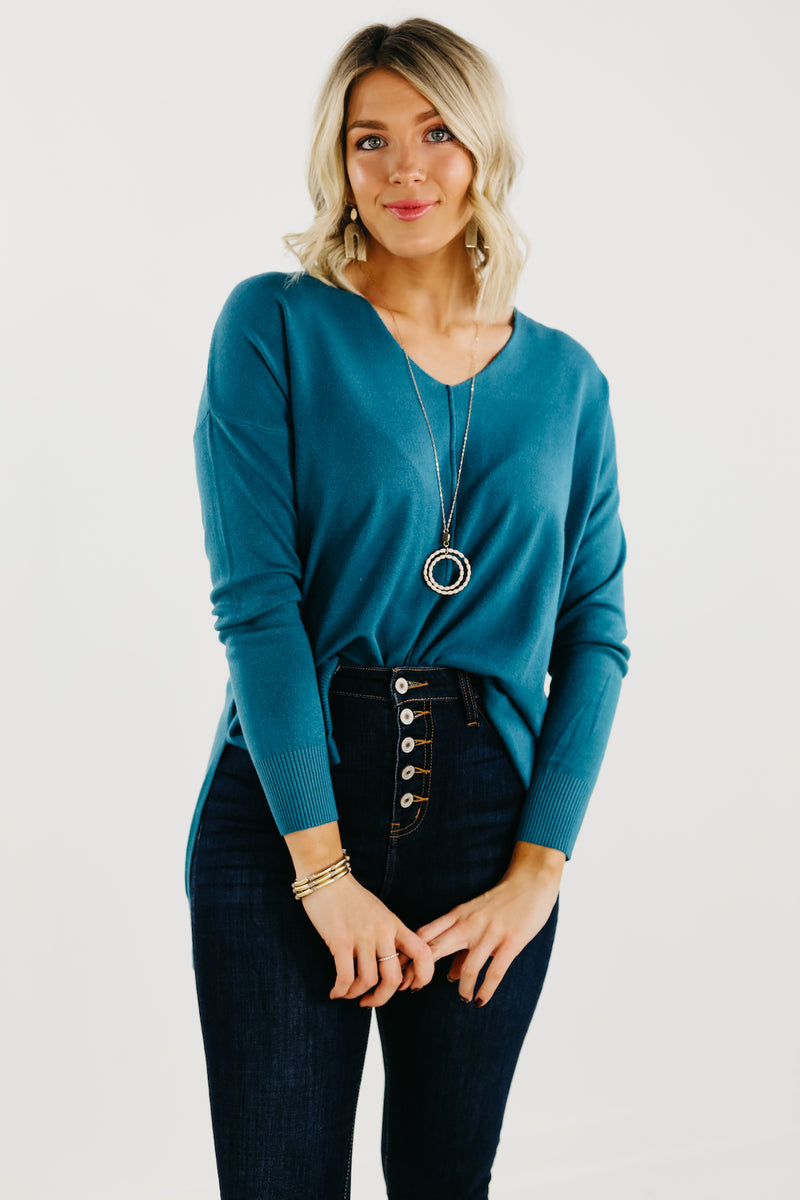 The Noah Ribbed Hem Seam Sweater