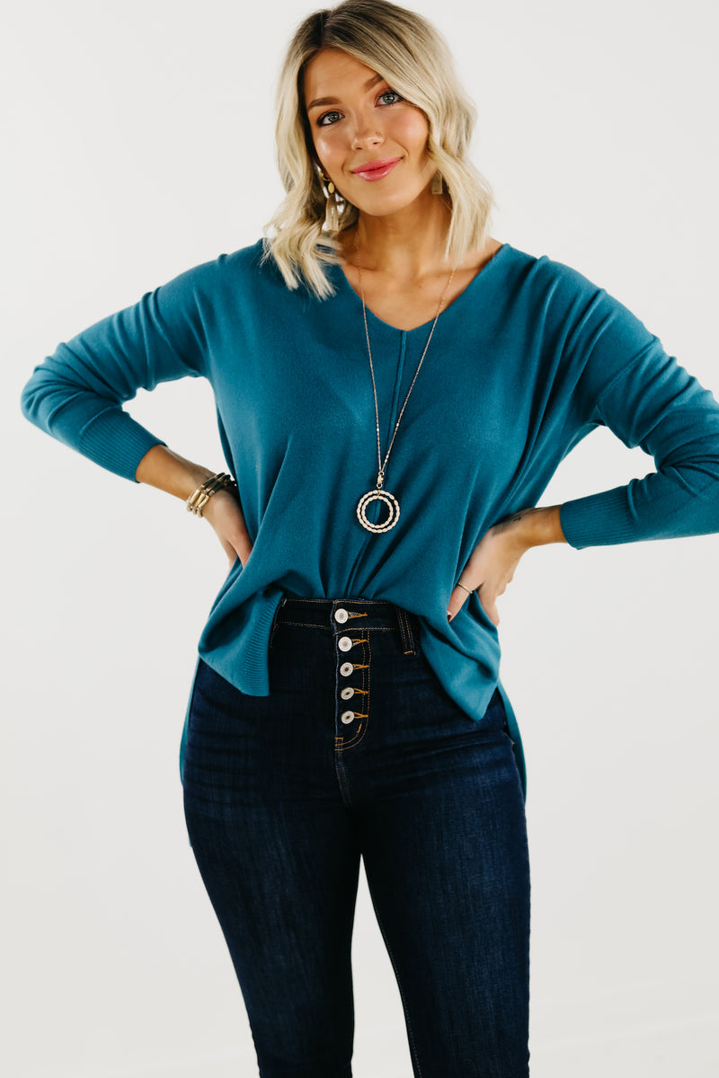 The Noah Ribbed Hem Seam Sweater