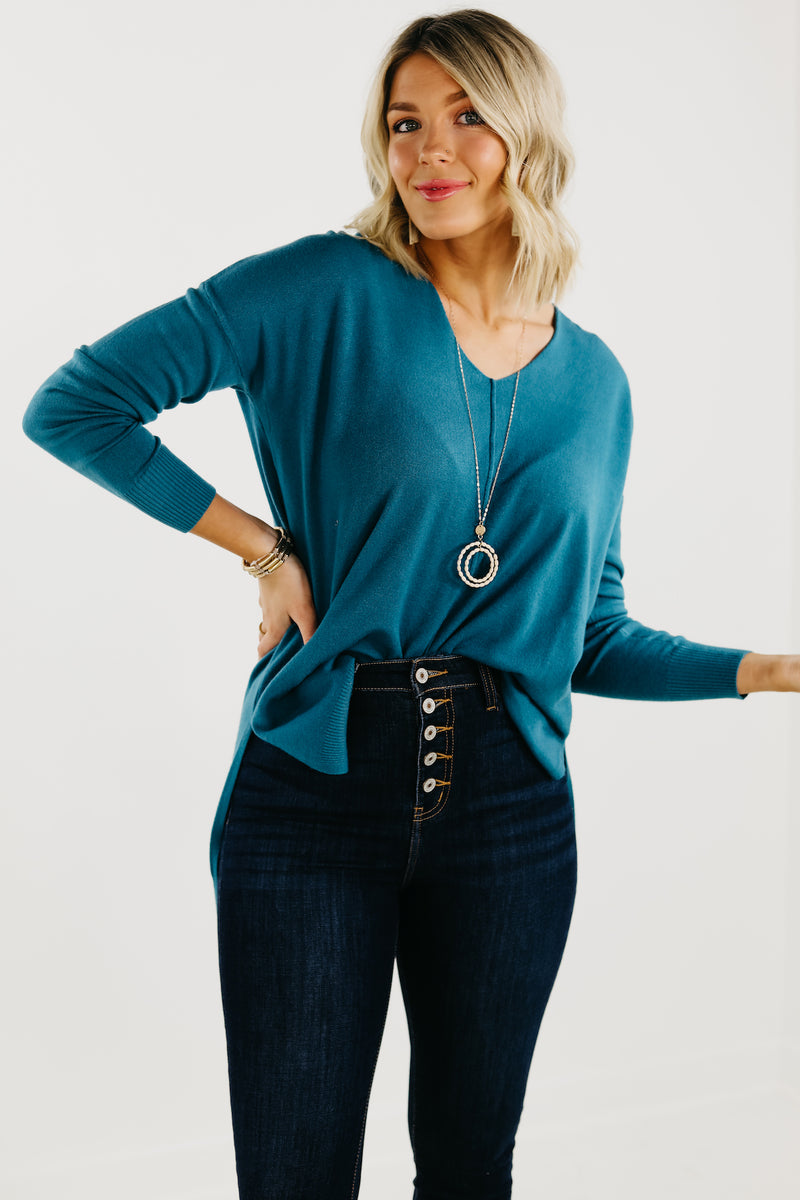 The Noah Ribbed Hem Seam Sweater