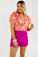 The Kamilah Abstract Floral Blouse - FINAL SALE