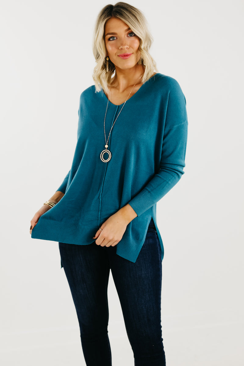 The Noah Ribbed Hem Seam Sweater