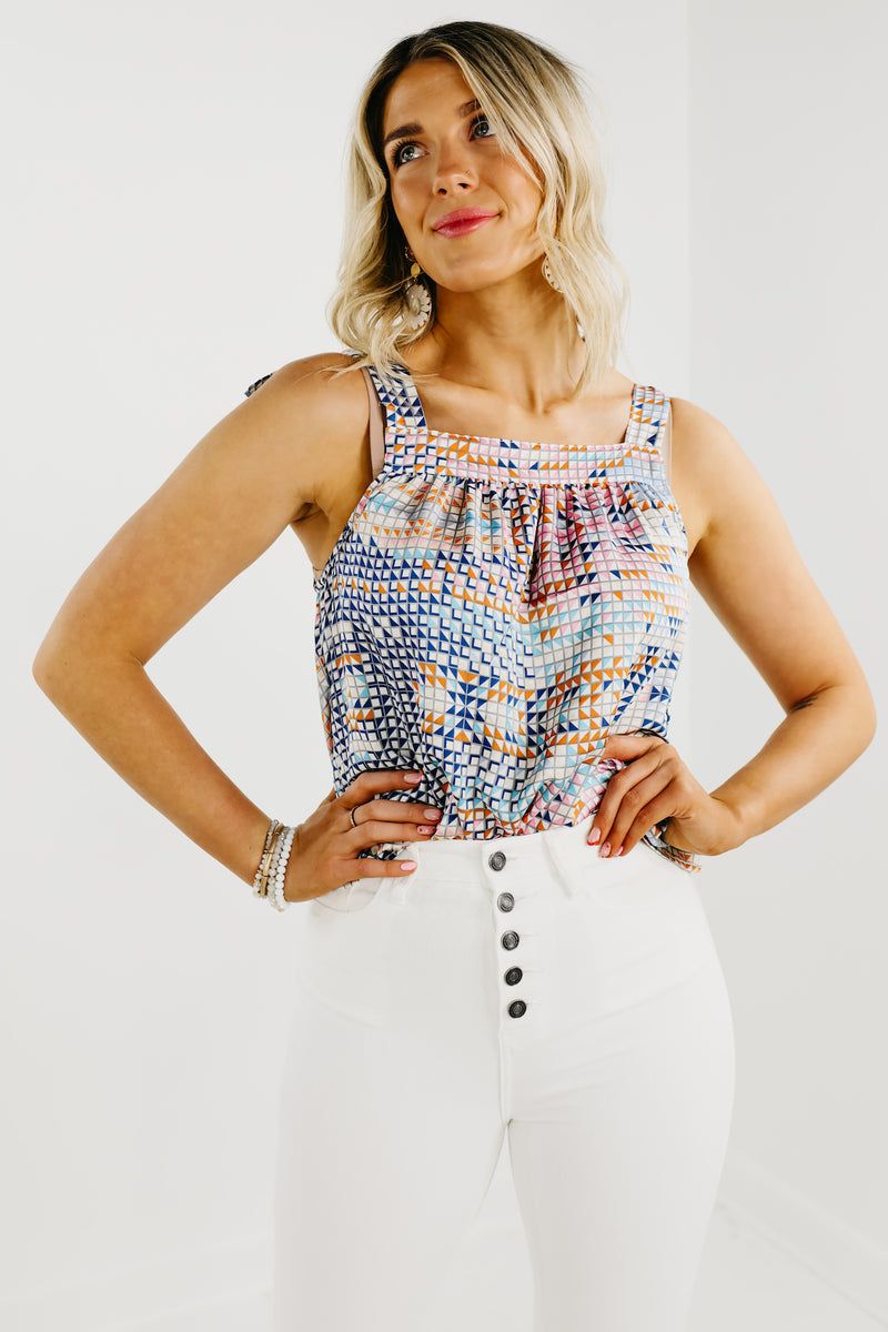 The Jacob Geo Pattern Tank Top - FINAL SALE