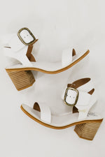 The Senna Block Heel Sandal | White