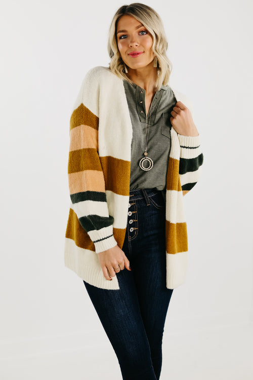 The Levi Soft Brushed Striped Cardigan