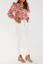 Kan Can 11 inch Button Front High Rise Skinny - KC7273WT