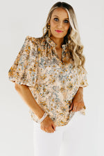 The Naya Floral Puff Sleeve Blouse - FINAL SALE