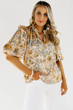 The Naya Floral Puff Sleeve Blouse - FINAL SALE