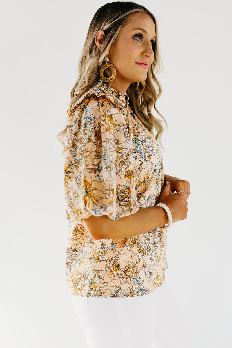 The Naya Floral Puff Sleeve Blouse - FINAL SALE