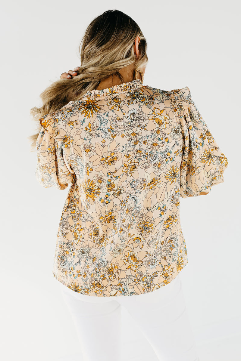 The Naya Floral Puff Sleeve Blouse - FINAL SALE