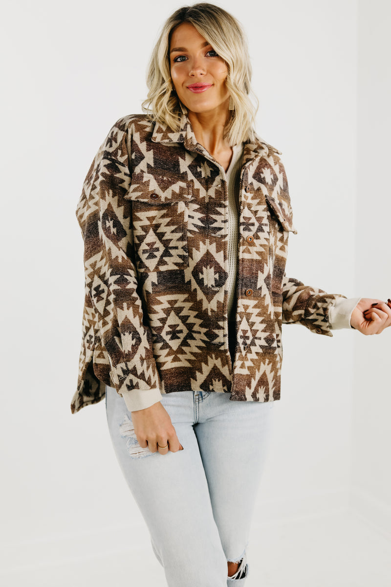 The Harvey Aztec Print Shacket