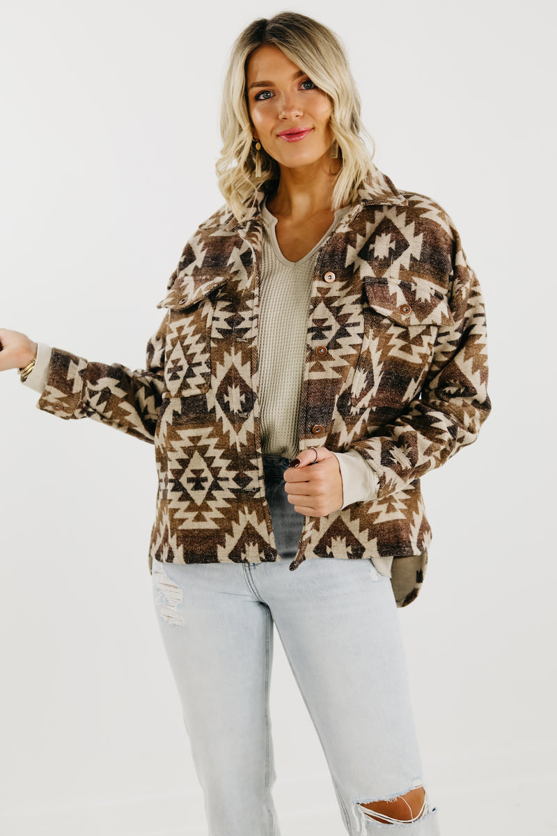 The Harvey Aztec Print Shacket
