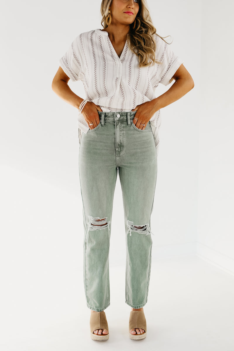 Kan Can Denim | 12" Ultra High Rise 90's Straight - KC7445OL
