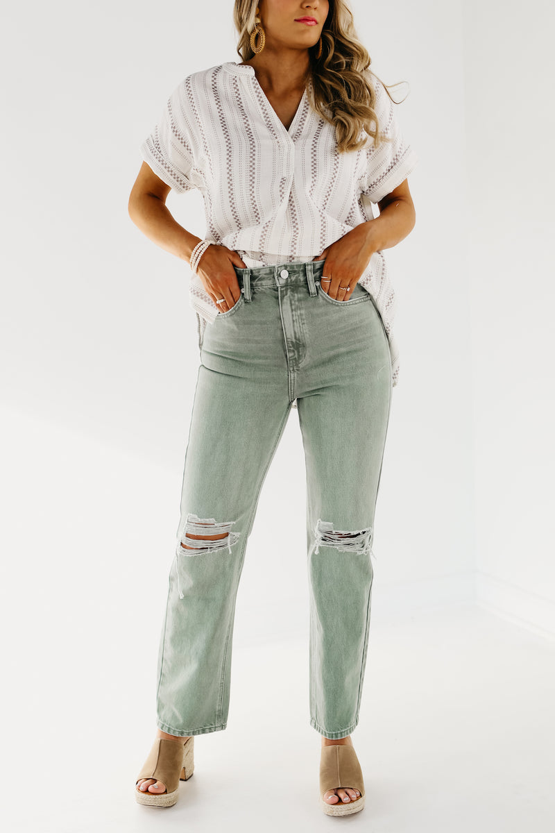 Kan Can Denim | 12" Ultra High Rise 90's Straight - KC7445OL