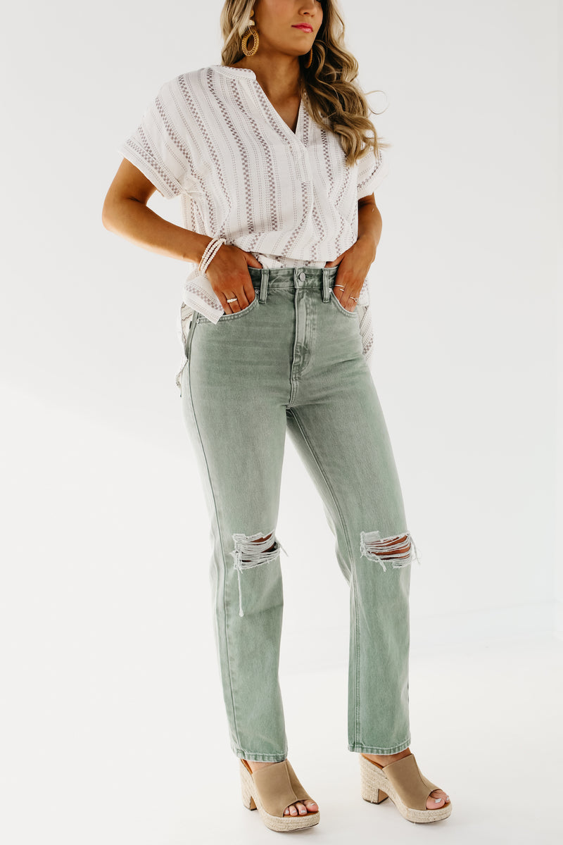 Kan Can Denim | 12" Ultra High Rise 90's Straight - KC7445OL