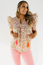 The Jocelyn Floral Ruffle Sleeve Blouse - FINAL SALE