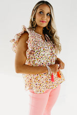 The Jocelyn Floral Ruffle Sleeve Blouse - FINAL SALE