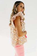 The Jocelyn Floral Ruffle Sleeve Blouse - FINAL SALE