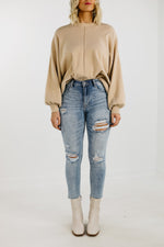 RISEN Denim | The Avery Distressed High Rise Skinny Denim