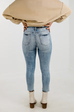 RISEN Denim | The Avery Distressed High Rise Skinny Denim