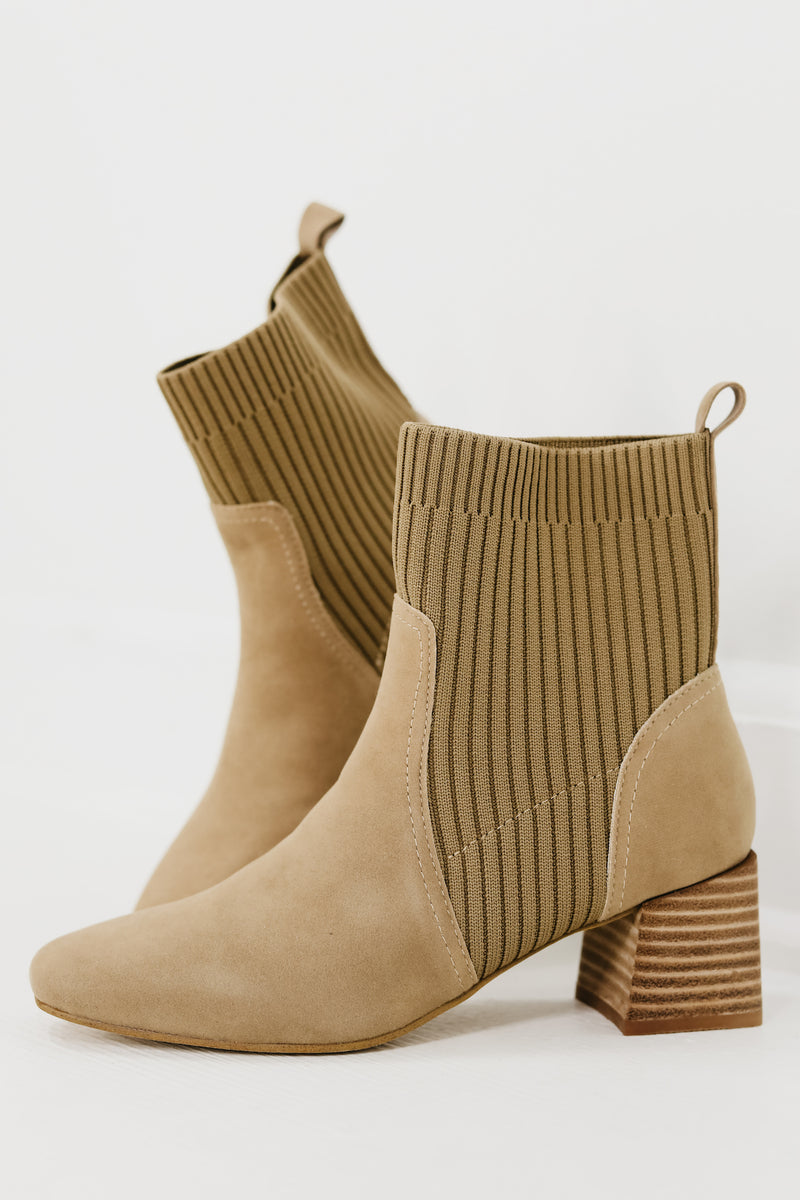 The Geraldine Bootie - Taupe