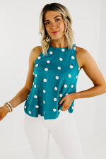 The Grant Swiss Dot Halter Tank Top - FINAL SALE