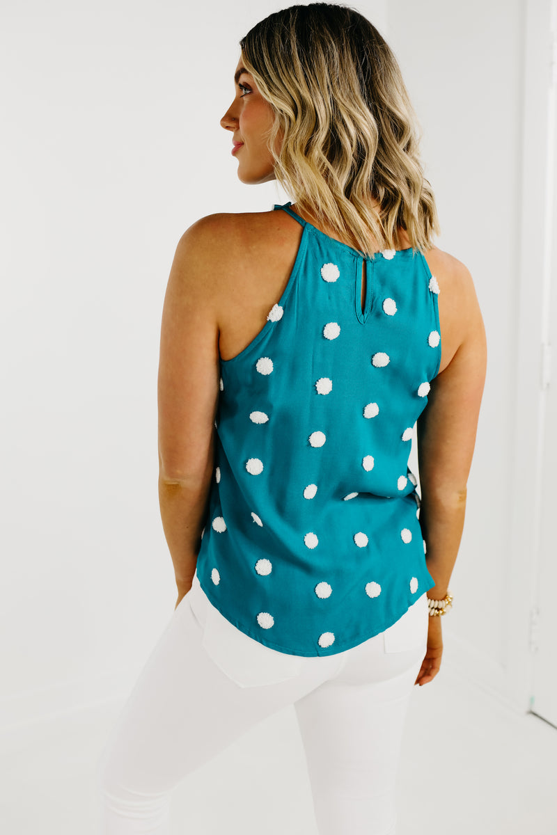 The Grant Swiss Dot Halter Tank Top - FINAL SALE