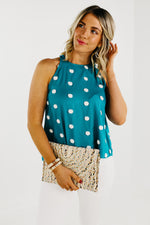 The Grant Swiss Dot Halter Tank Top - FINAL SALE