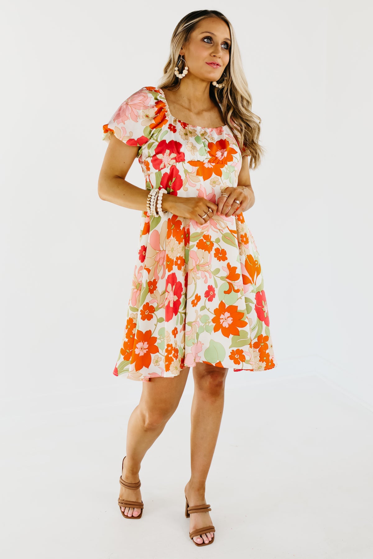 The Ragan Corset Back Satin Floral Mini Dress - FINAL SALE