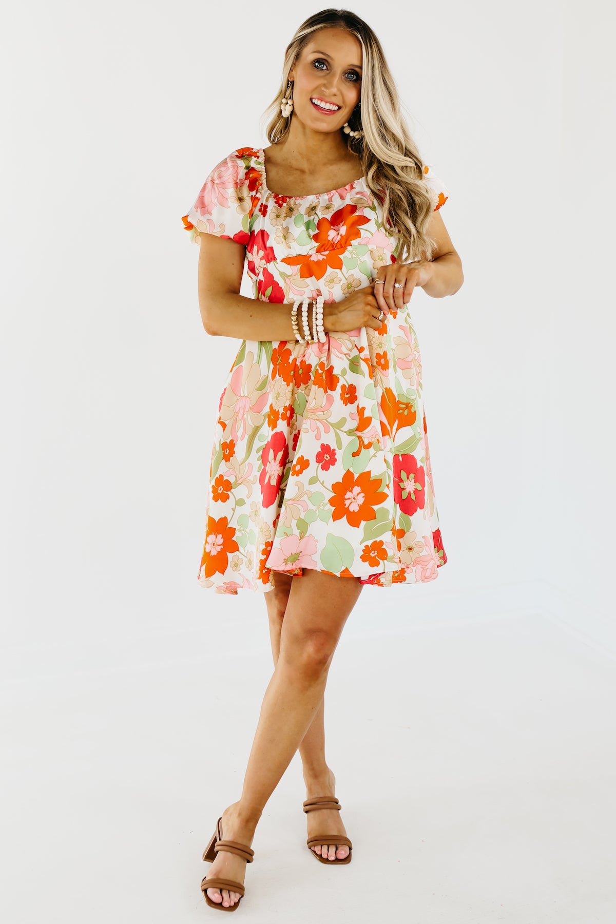 The Ragan Corset Back Satin Floral Mini Dress - FINAL SALE