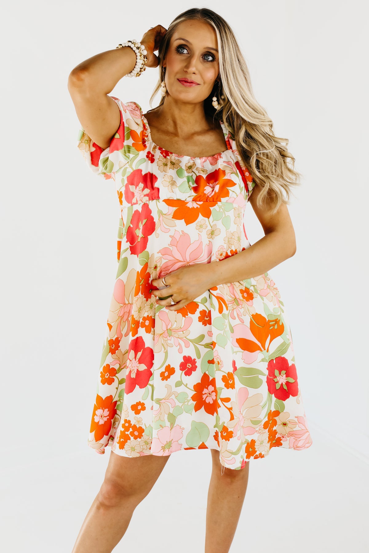 The Ragan Corset Back Satin Floral Mini Dress - FINAL SALE