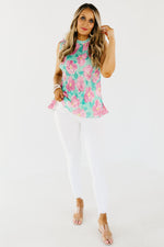 The Reed Pleated Floral Print Blouse - FINAL SALE