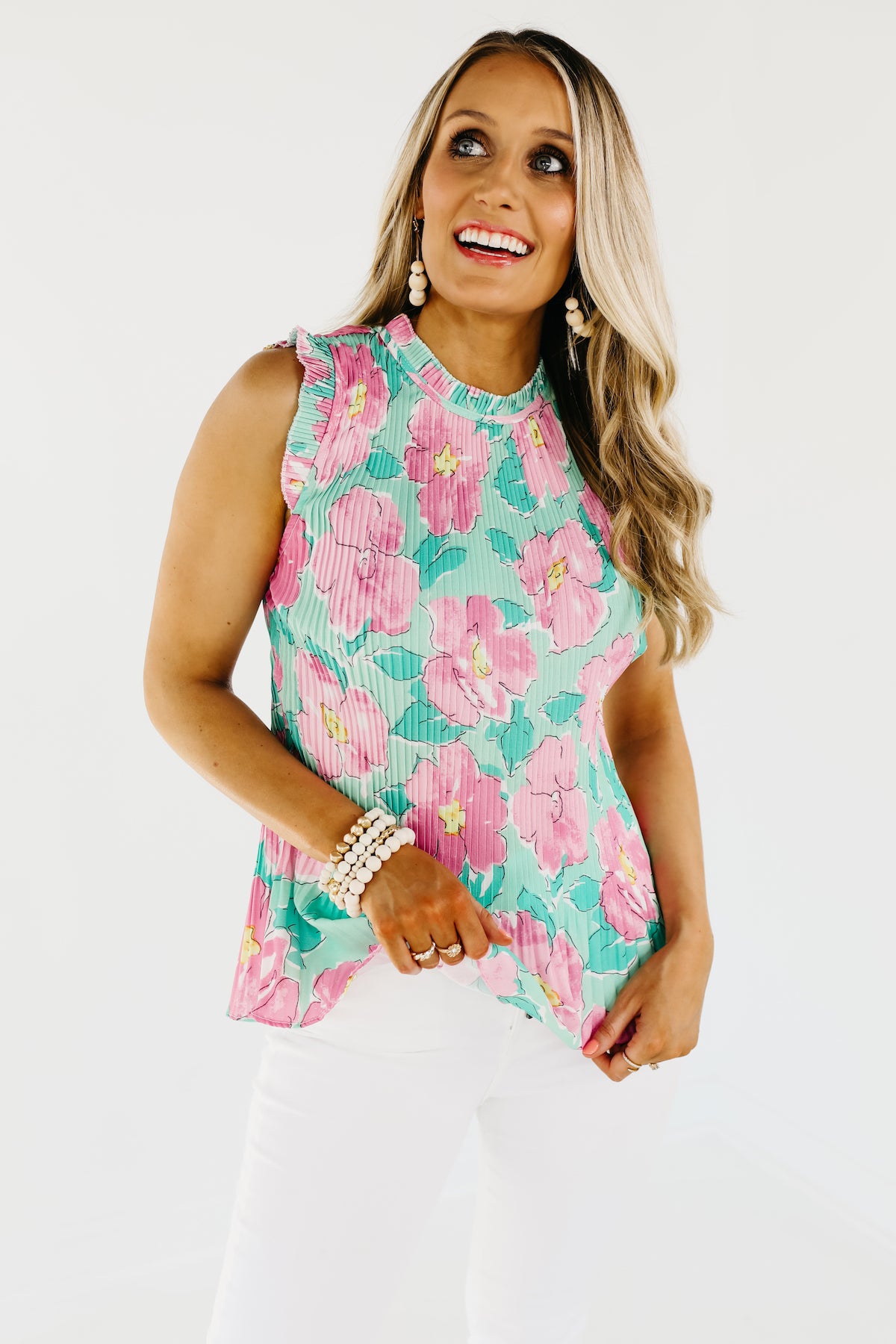 The Reed Pleated Floral Print Blouse - FINAL SALE