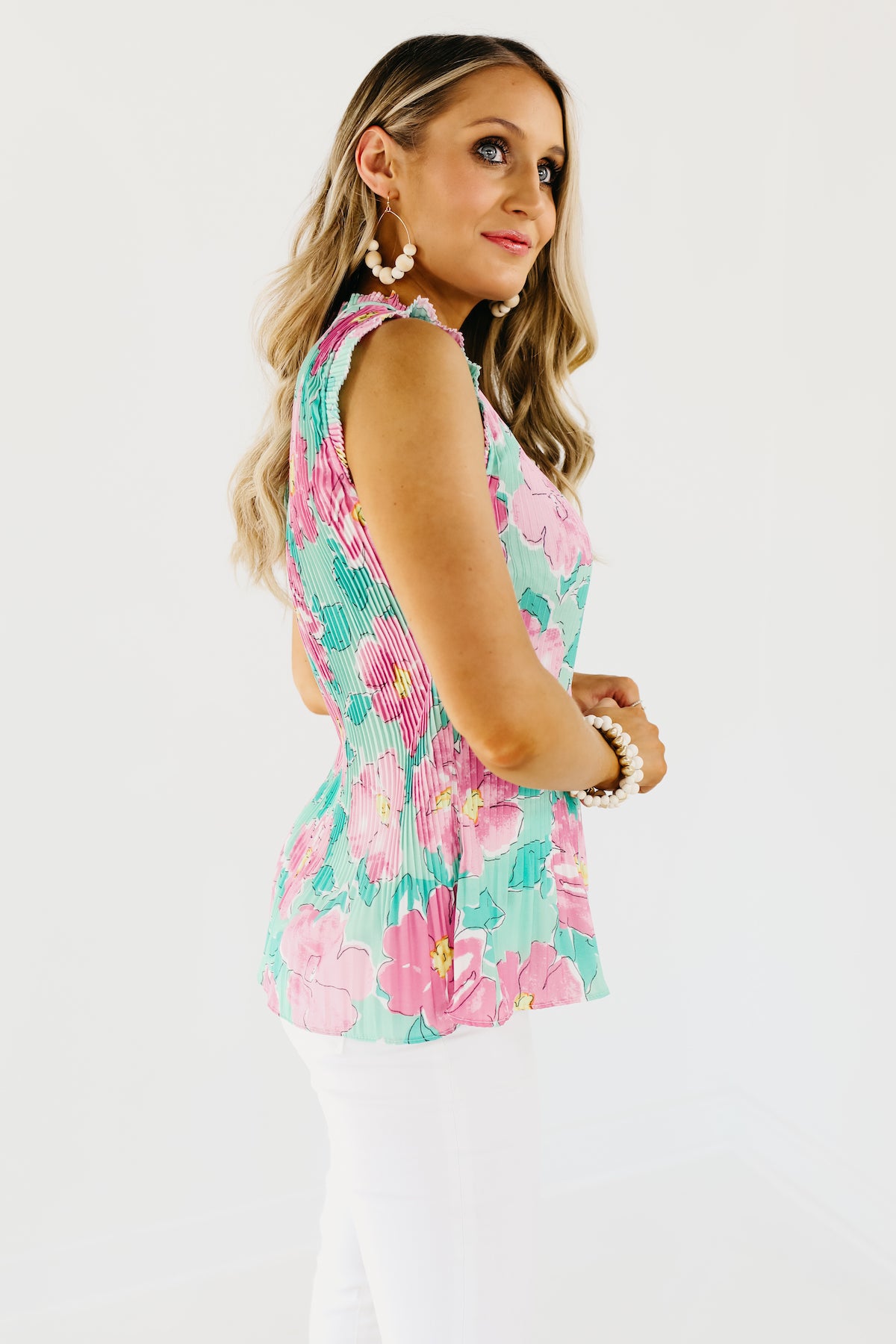 The Reed Pleated Floral Print Blouse - FINAL SALE