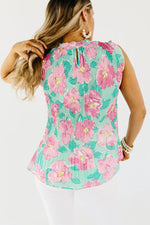 The Reed Pleated Floral Print Blouse - FINAL SALE
