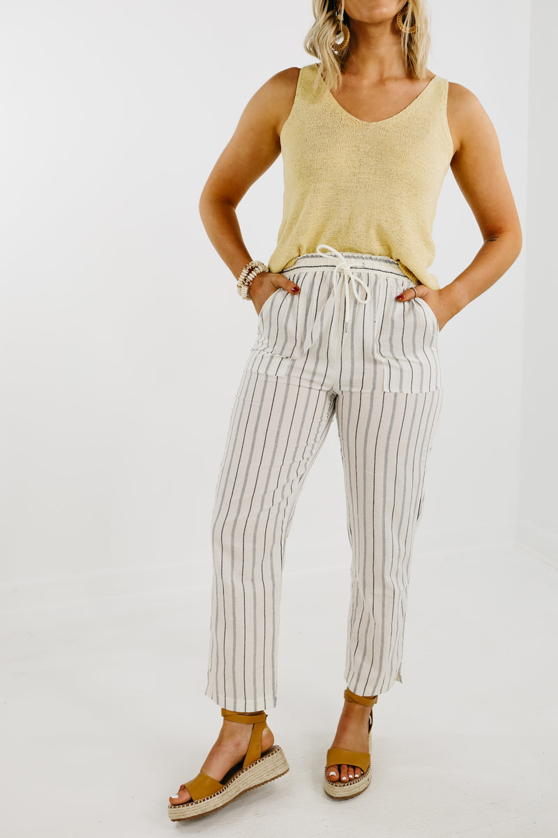 The Daniel Striped Linen Pants - FINAL SALE