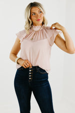 The Jazlyn Ruffle Sleeve Sweetheart Blouse - FINAL SALE