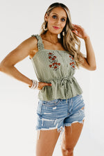 The Karsyn Embroidered Tank Top - FINAL SALE
