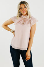 The Jazlyn Ruffle Sleeve Sweetheart Blouse - FINAL SALE
